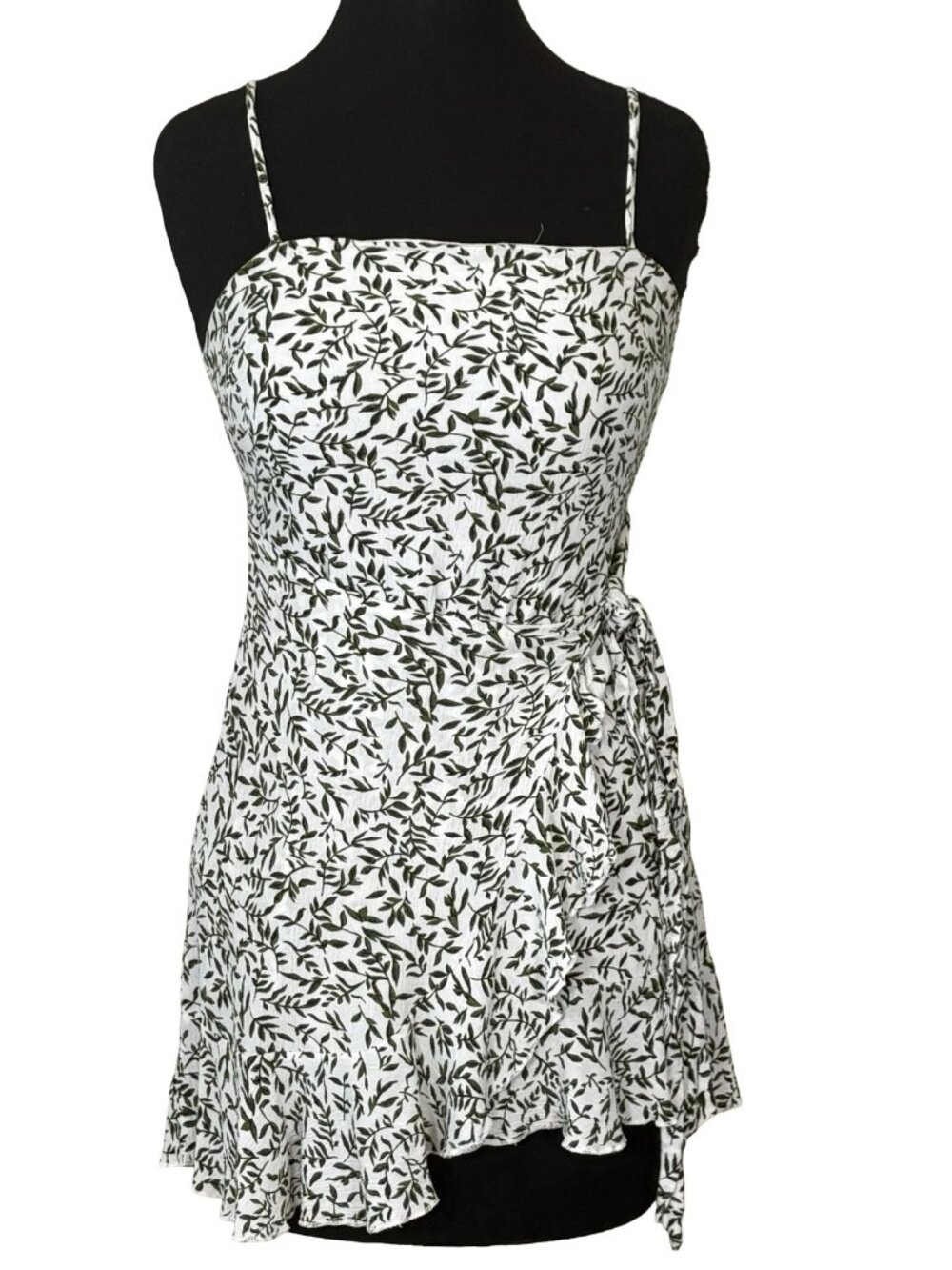 Princess Polly Botanical Vine Wrap Mini Dress Size 4